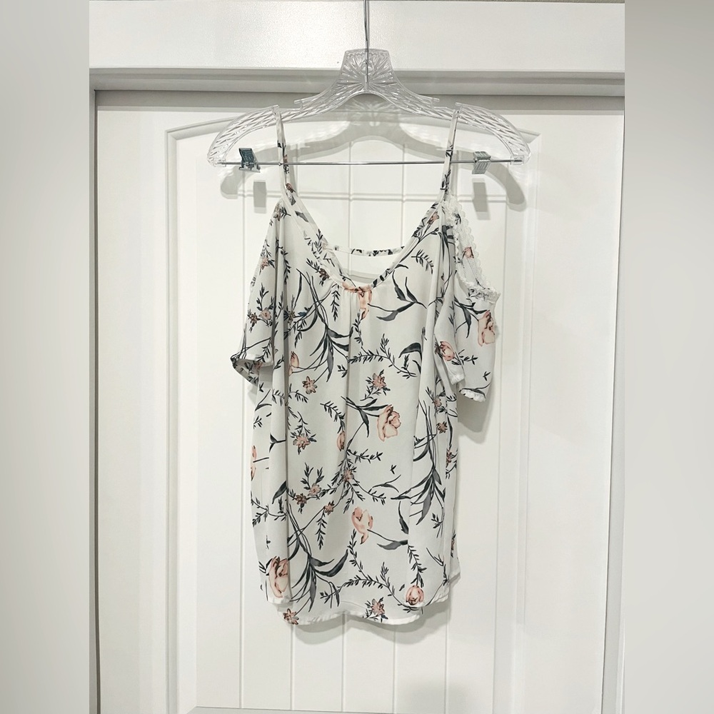 Sienna Sky White Floral Off-Shoulder Blouse